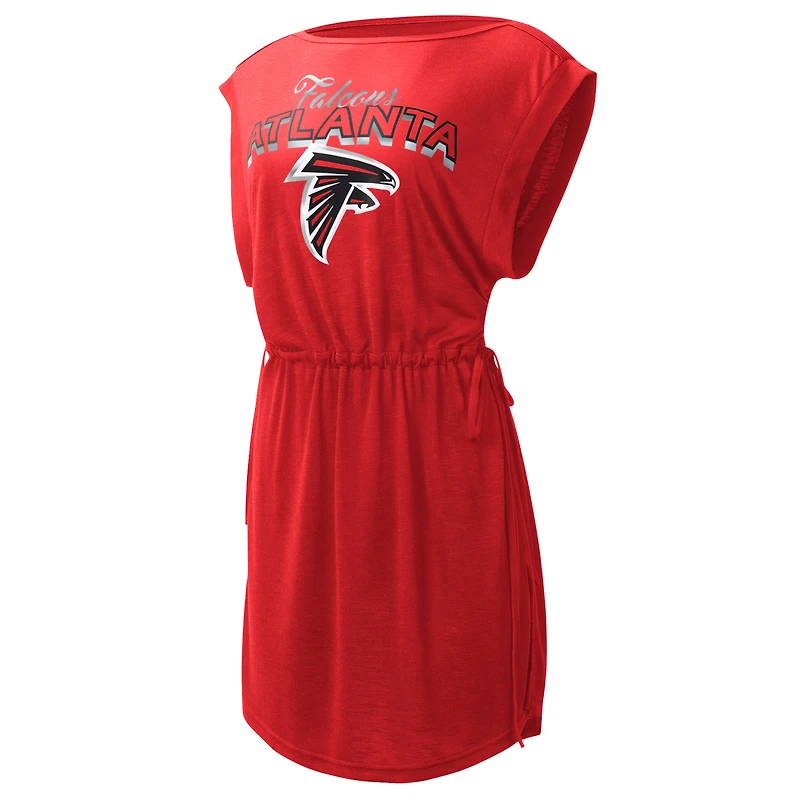 G-III 4Her pour femme par Carl Banks Red Atlanta Falcons G.O.A.T. Cache-maillot de bain à logo