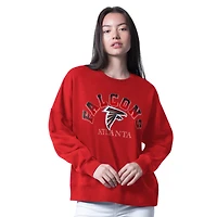 Sweat-shirt surdimensionné rouge G-III 4Her pour femme de Carl Banks, motif Atlanta Falcons
