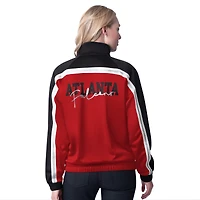 Veste de survêtement d'après-match entièrement zippée G-III 4Her par Carl Banks pour femme, rouge, des Atlanta Falcons