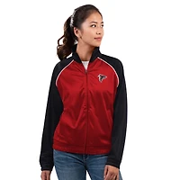 Veste de survêtement zippée G-III 4Her par Carl Banks pour femme, rouge, des Falcons d'Atlanta Replay