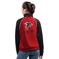 Veste de survêtement zippée G-III 4Her par Carl Banks pour femme, rouge, des Falcons d'Atlanta Replay