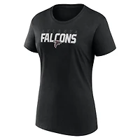 Women's Logo Athletic Black Atlanta Falcons Lean T-Shirt