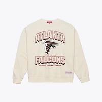Sweat-shirt Mitchell & Ness crème pour femme Atlanta Falcons ton sur