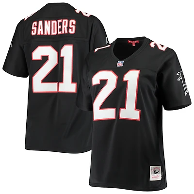 Maillot pour femme Mitchell & Ness Deion Sanders noir Atlanta Falcons Legacy Replica Team