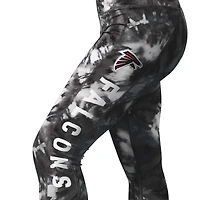 Women's MSX by Michael Strahan Black Atlanta Falcons Aubrey Tie-Dye Leggings