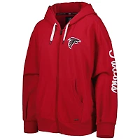MSX by Michael Strahan pour femme Rouge Atlanta Falcons Emerson Sweat à capuche léger entièrement zippé