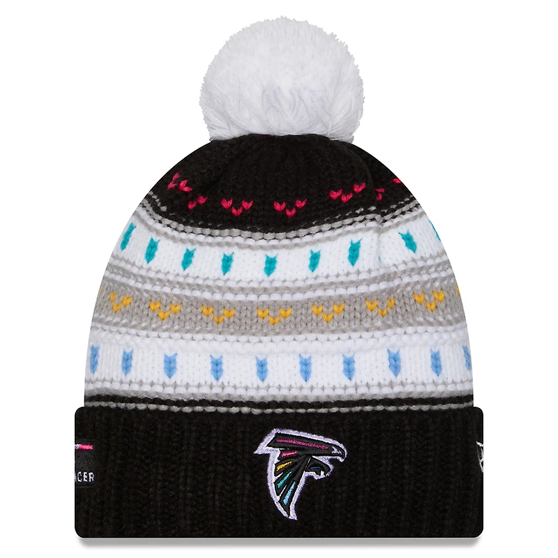 Bonnet à revers et pompon NFL Crucial Catch 2025 des Falcons d'Atlanta de New Era pour femme