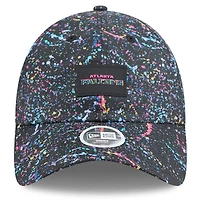 Casquette ajustable noire New Era Atlanta Falcons 2025 NFL Crucial Catch Pony Tail pour femme