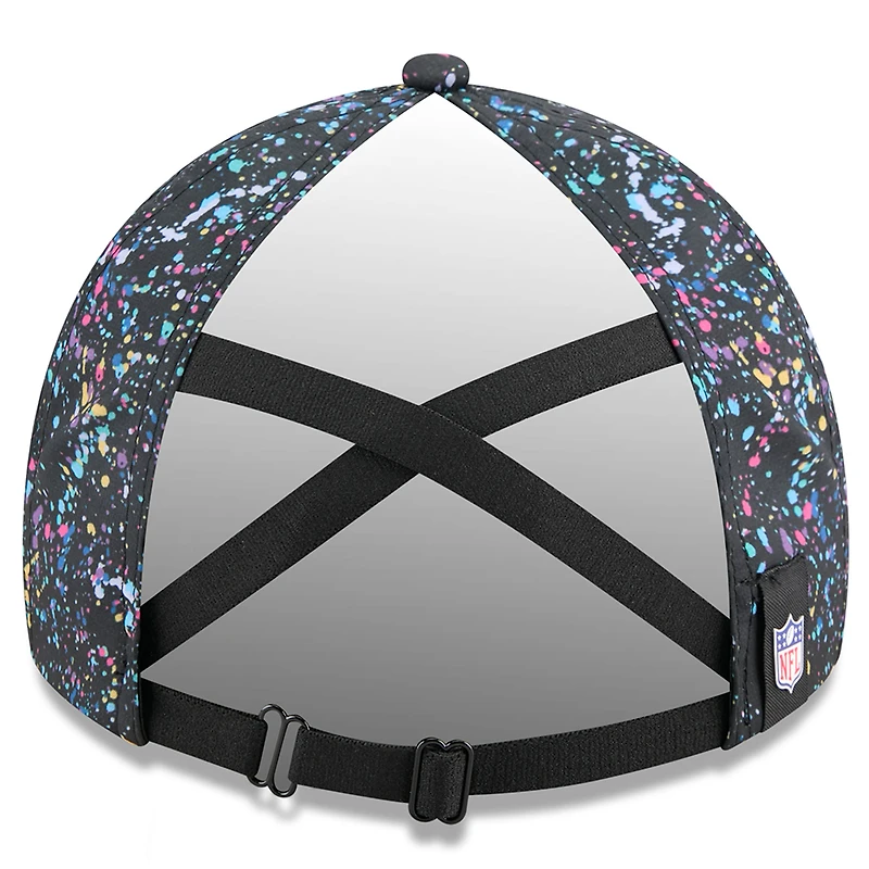 Casquette ajustable noire New Era Atlanta Falcons 2025 NFL Crucial Catch Pony Tail pour femme
