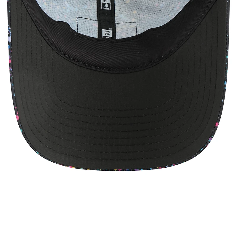 Casquette ajustable noire New Era Atlanta Falcons 2025 NFL Crucial Catch Pony Tail pour femme