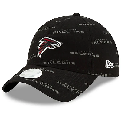 Women's New Era Black Atlanta Falcons Worded 9TWENTY Adjustable Hat