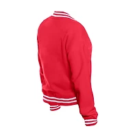 Women's New Era  Red Atlanta Falcons Throwback Fleece Full-Snap Jacket