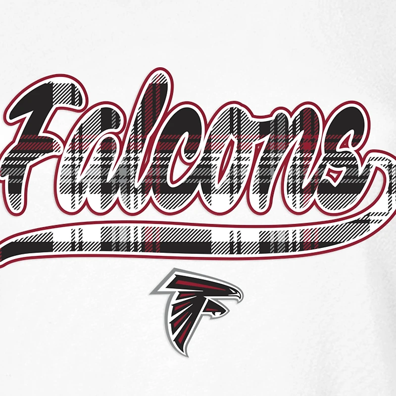 T-shirt 3rd Down des Falcons d'Atlanta New Era blanc/rouge pour femme