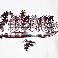 T-shirt 3rd Down des Falcons d'Atlanta New Era blanc/rouge pour femme