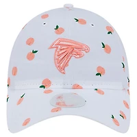 Casquette ajustable New Era blanche Atlanta Falcons Fruit Pattern 9TWENTY pour femme