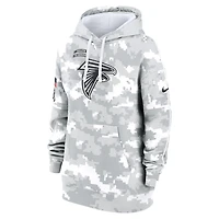 Sweat à capuche surdimensionné en polaire Nike Arctic Camo Atlanta Falcons 2024 Salute To Service Club pour femme