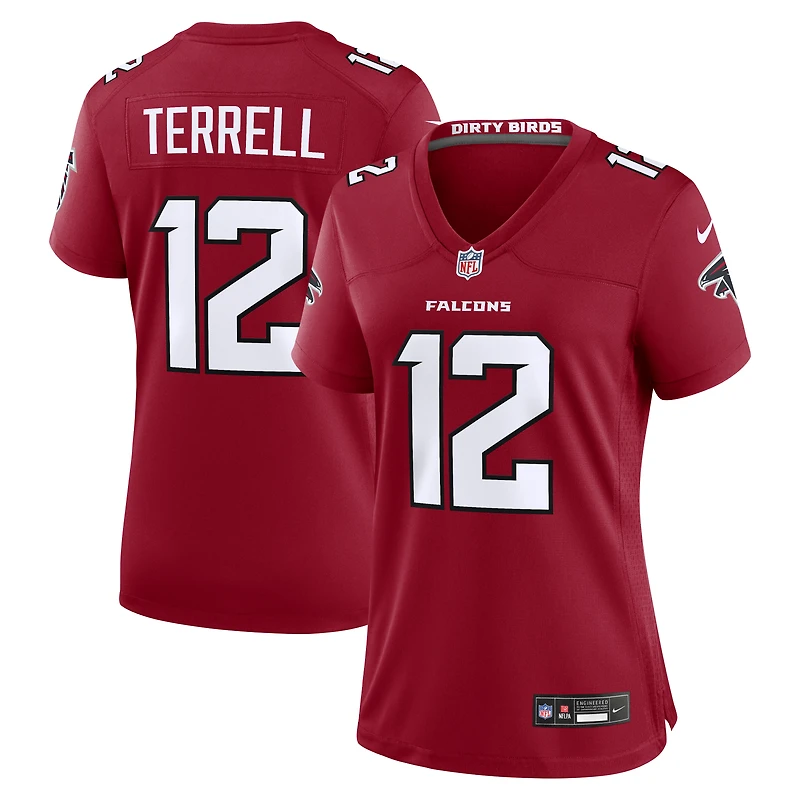 Maillot de match Nike Avieon Terrell rouge des Falcons d'Atlanta pour femmes