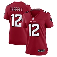 Maillot de match Nike Avieon Terrell rouge des Falcons d'Atlanta pour femmes