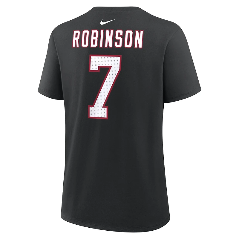 Women's Nike Bijan Robinson Black Atlanta Falcons Name & Number T-Shirt