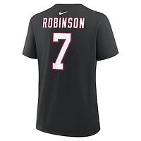 Women's Nike Bijan Robinson Black Atlanta Falcons Name & Number T-Shirt
