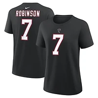 Women's Nike Bijan Robinson Black Atlanta Falcons Name & Number T-Shirt