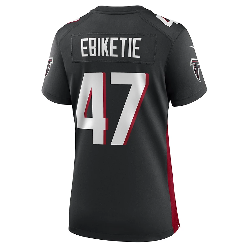 Maillot de joueur jeu des Falcons d'Atlanta Nike noir Arnold Ebiketie pour femme