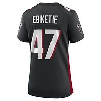 Maillot de joueur jeu des Falcons d'Atlanta Nike noir Arnold Ebiketie pour femme