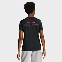 Women's Nike Black Atlanta Falcons 2025 NFL Crucial Catch Tri-Blend Dri-FIT T-Shirt