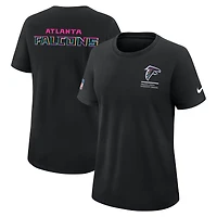 Women's Nike Black Atlanta Falcons 2025 NFL Crucial Catch Tri-Blend Dri-FIT T-Shirt