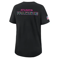 Women's Nike Black Atlanta Falcons 2025 NFL Crucial Catch Tri-Blend Dri-FIT T-Shirt