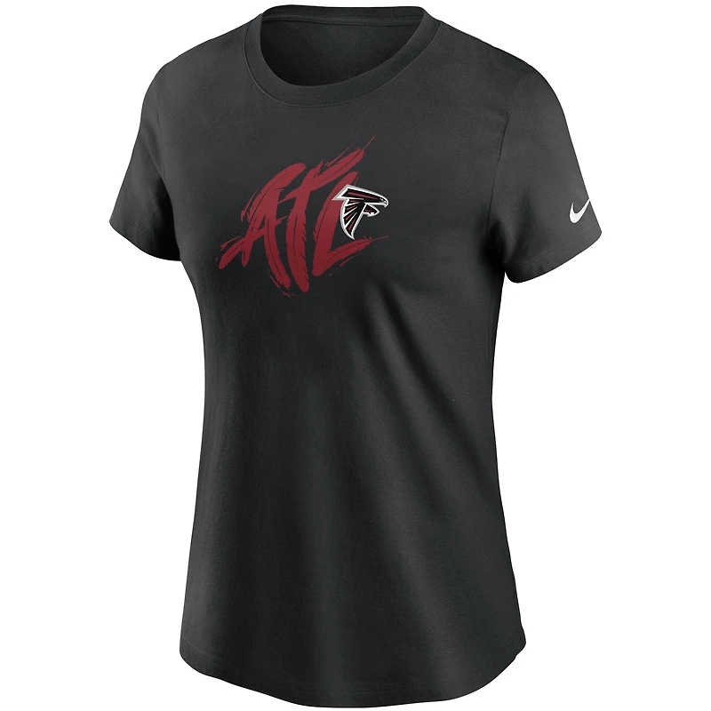 T-shirt Nike noir pour femme des Atlanta Falcons Hometown Collection