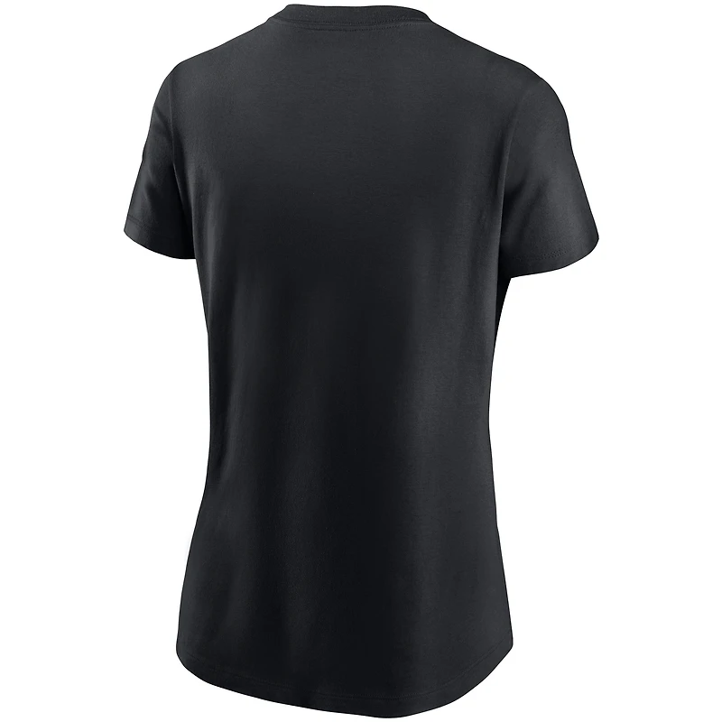 T-shirt essentiel avec logo Atlanta Falcons Nike noir pour femme