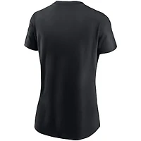 T-shirt essentiel avec logo Atlanta Falcons Nike noir pour femme