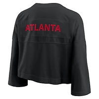 Women's Nike Black Atlanta Falcons Primetime Cropped Mesh Dri-FIT Fashion Jersey