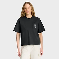 T-shirt Nike noir à poche carrée Atlanta Falcons Rewind pour femme