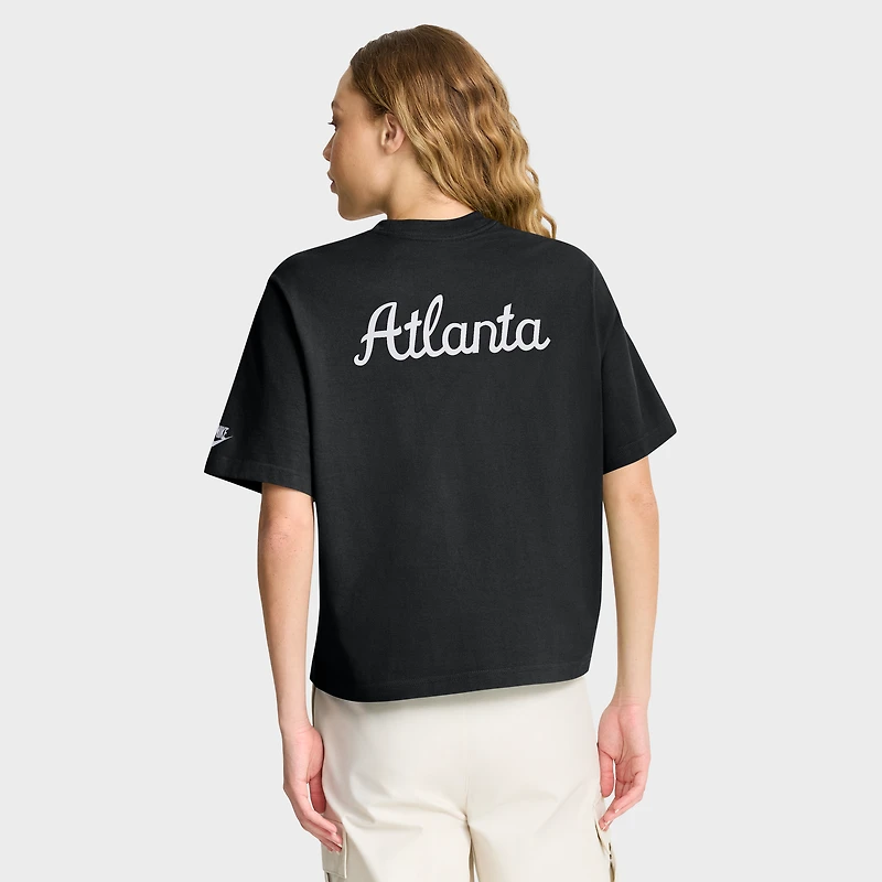Women's Nike Black Atlanta Falcons Rewind Pocket Boxy T-Shirt