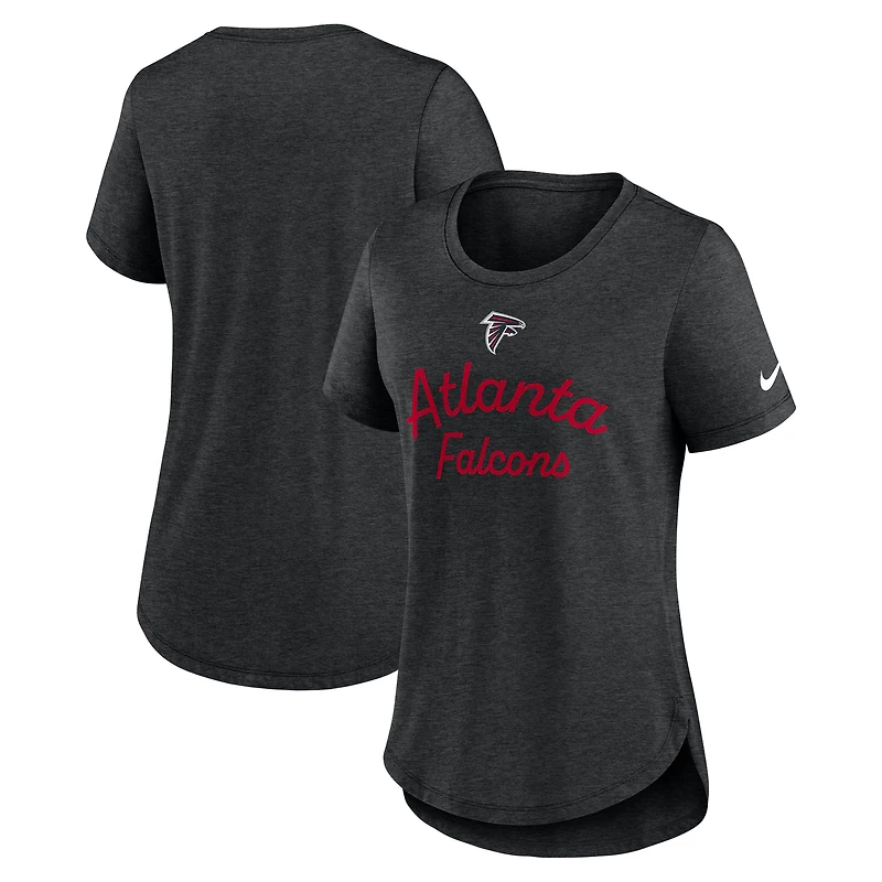 T-shirt Nike noir à trois bandes pour femme, motif Atlanta Falcons
