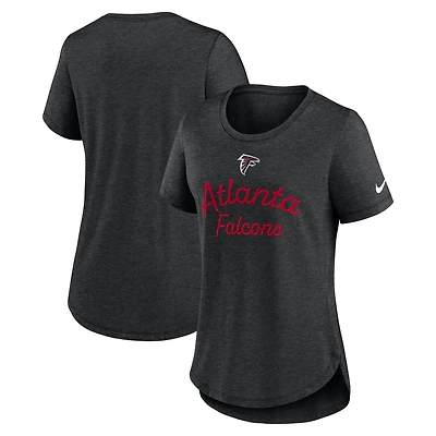 T-shirt Nike noir à trois bandes pour femme, motif Atlanta Falcons