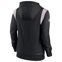 Sweat à capuche Nike Atlanta Falcons Sideline Stack Performance pour femme, noir