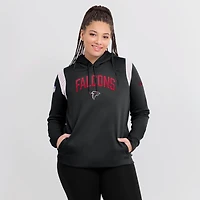 Sweat à capuche Nike Atlanta Falcons Sideline Stack Performance pour femme, noir
