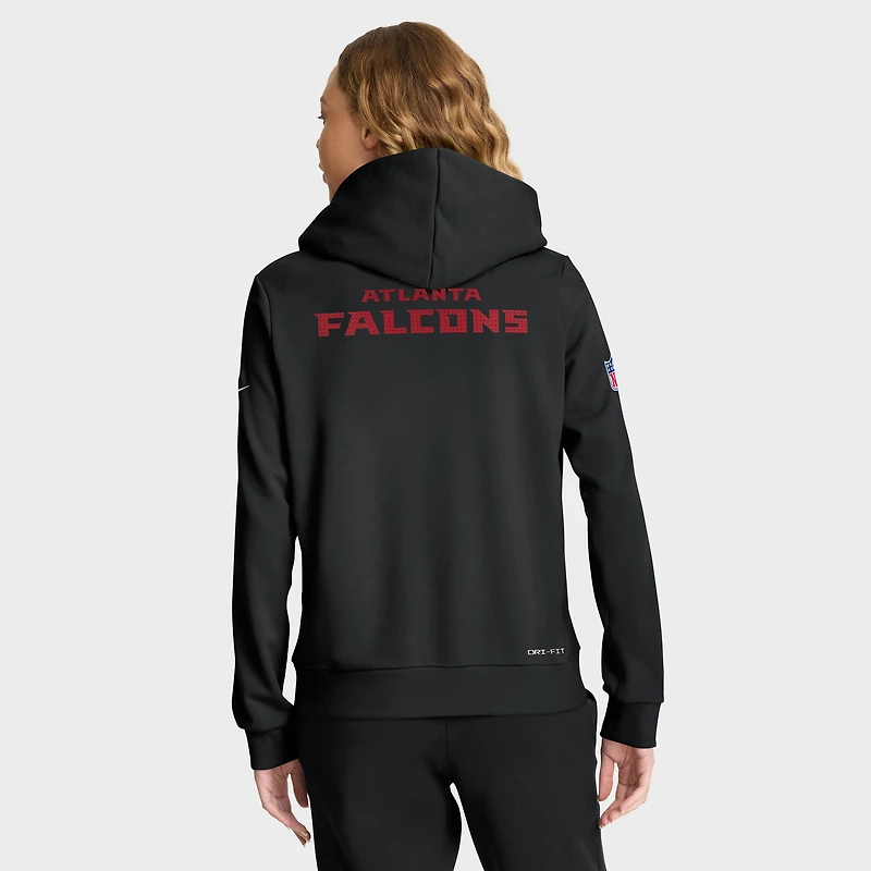 Women's Nike Black Atlanta Falcons Sideline Standard Issue Initial Home Dri-FIT Hoodie