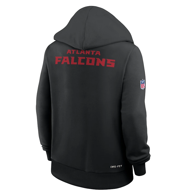Sweat à capuche Nike Atlanta Falcons Sideline Standard Issue Initial Home Dri-FIT pour femme noir