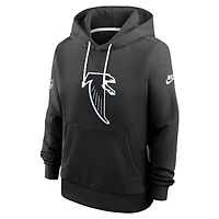 Women's Nike Black Atlanta Falcons Throwback Sideline Standard Issue Dri-FIT Hoodie