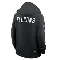 Sweat à capuche Nike noir Atlanta Falcons Throwback Sideline Standard Issue Dri-FIT pour femme