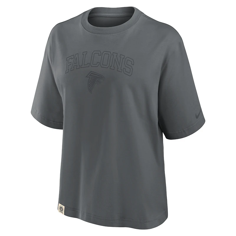 T-shirt Nike anthracite Atlanta Falcons Glory Arch Boxy pour femme