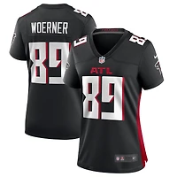 Maillot de match Nike Charlie Woerner des Atlanta Falcons pour femme, noir