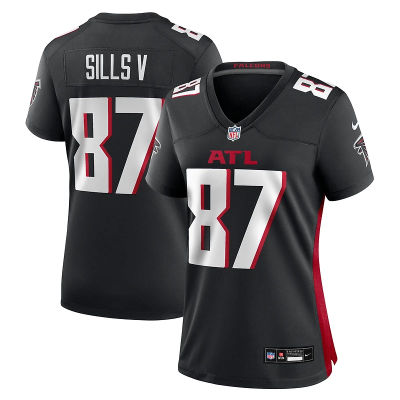 Maillot Nike David Sills V Black Atlanta Falcons Team Game pour femme