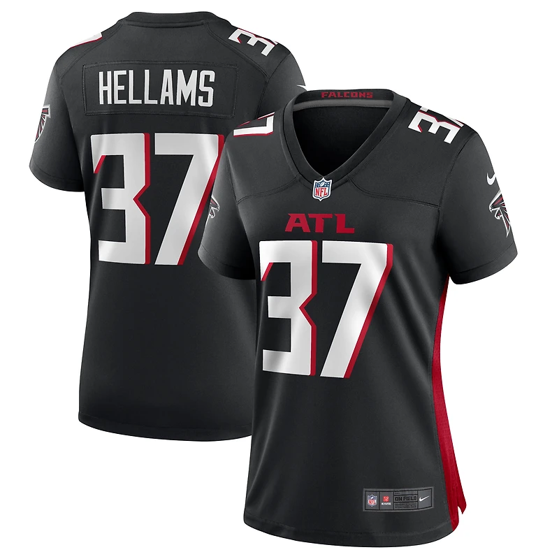 Maillot de match l'équipe des Falcons d'Atlanta Nike DeMarcco Hellams pour femme, noir