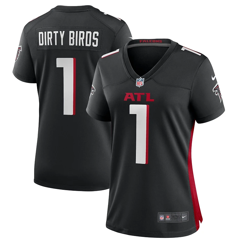 Maillot de match Atlanta Falcons Nike Dirty Birds pour femme Noir