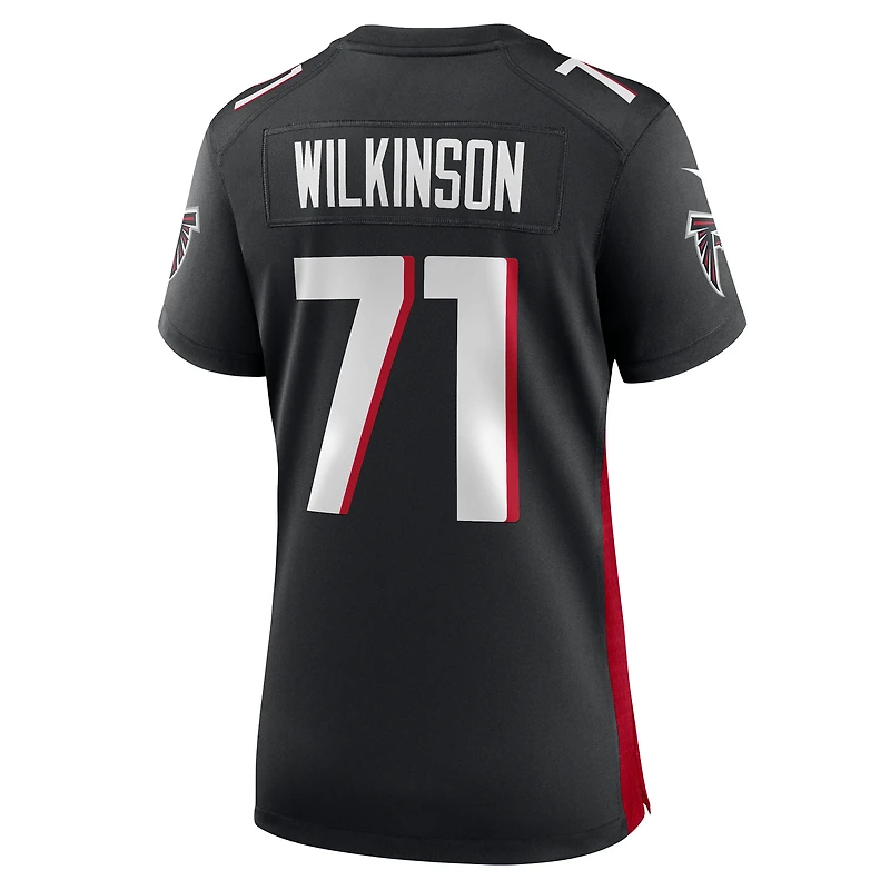 Maillot Nike Elijah Wilkinson noir pour femme des Falcons d'Atlanta